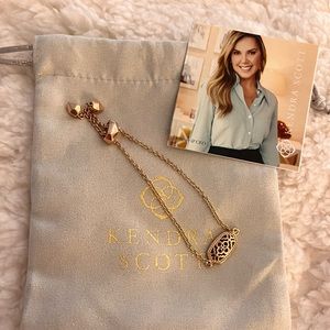 Kendra Scott rose gold adjustable elaina bracelet with filigree
